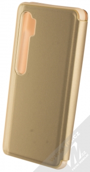 1Mcz Clear View flipové pouzdro pro Xiaomi Mi Note 10 Lite zlatá (gold) zezadu