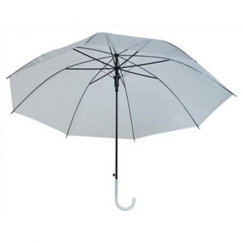 1Mcz Deštník automatický a průhledný ve tvaru hole, 8 drátový, 93 x 71,5 cm průhledná bílá (transparent white)