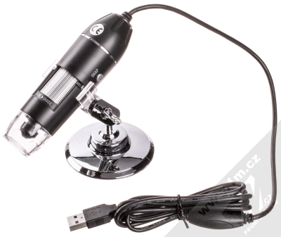 1Mcz DM-8611 digitální mikroskop 1600x černá stříbrná (black silver) komplet