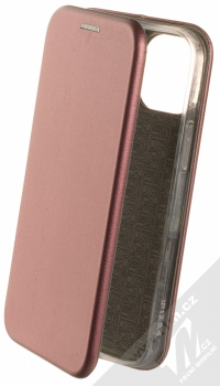 1Mcz Elegance Book flipové pouzdro pro Apple iPhone 12 mini tmavě červená (dark red)