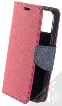 1Mcz Fancy Book flipové pouzdro pro Apple iPhone 13 mini růžová modrá (pink blue)