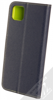 1Mcz Fancy Book flipové pouzdro pro Samsung Galaxy A22 5G modrá limetkově zelená (blue lime) zezadu