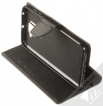 1Mcz Fancy Book flipové pouzdro pro Xiaomi Redmi Note 9 černá (black) stojánek