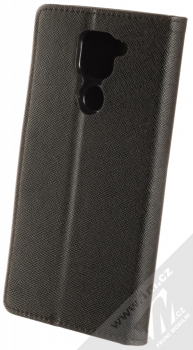 1Mcz Fancy Book flipové pouzdro pro Xiaomi Redmi Note 9 černá (black) zezadu