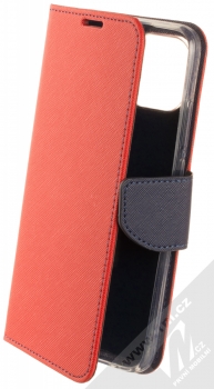 1Mcz Fancy-CY Book flipové pouzdro pro Xiaomi Redmi A1, Redmi A2 červená modrá (red blue)