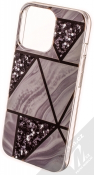 1Mcz Geometric Marble Cover ochranný kryt pro Apple iPhone 13 Pro šedá (grey)