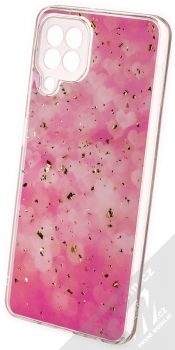 1Mcz Gold Glam Růžové odlesky Skinny TPU ochranný kryt pro Samsung Galaxy A22, Galaxy M22, Galaxy M32 růžová (pink)