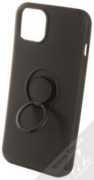 1Mcz Grip Ring ochranný kryt s držákem na prst pro Apple iPhone 13 černá (black) držák