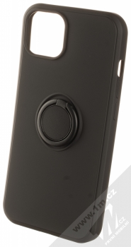 1Mcz Grip Ring ochranný kryt s držákem na prst pro Apple iPhone 13 černá (black)