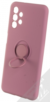 1Mcz Grip Ring Skinny ochranný kryt s držákem na prst pro Samsung Galaxy A13 4G purpurová (purple) držák