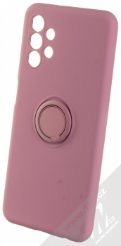 1Mcz Grip Ring Skinny ochranný kryt s držákem na prst pro Samsung Galaxy A13 4G purpurová (purple)
