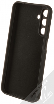1Mcz Grip Ring Skinny ochranný kryt s držákem na prst pro Samsung Galaxy A15 LTE, Galaxy A15 5G černá (black) zepředu