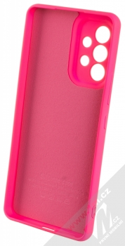 1Mcz Grip Ring Skinny ochranný kryt s držákem na prst pro Samsung Galaxy A53 5G sytě růžová (hot pink) zepředu