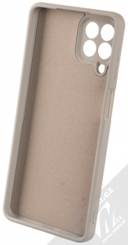 1Mcz Grip Ring Skinny ochranný kryt s držákem na prst pro Samsung Galaxy M53 5G světle šedá (light gray) zepředu