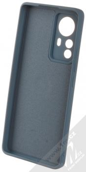 1Mcz Grip Ring Skinny ochranný kryt s držákem na prst pro Xiaomi 12 Pro tmavě modrá (dark blue) zepředu