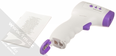 1Mcz HG01 bezkontaktní digitální infračervený teploměr bílá fialová (white violet) balení