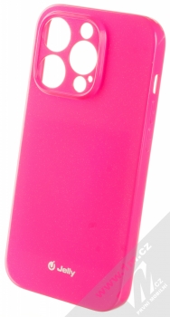 1Mcz Jelly Skinny TPU ochranný kryt pro Apple iPhone 14 Pro sytě růžová (hot pink)