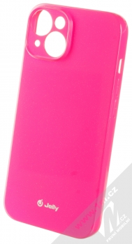 1Mcz Jelly Skinny TPU ochranný kryt pro Apple iPhone 14 sytě růžová (hot pink)