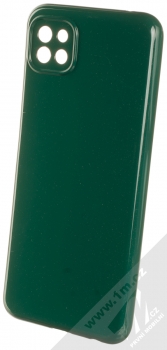1Mcz Jelly TPU ochranný kryt pro Samsung Galaxy A22 5G tmavě zelená (forest green)