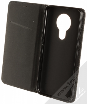 1Mcz Magnet Book Color flipové pouzdro pro Nokia 5.3 černá (black) otevřené