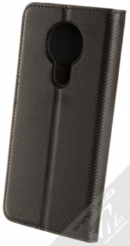 1Mcz Magnet Book Color flipové pouzdro pro Nokia 5.3 černá (black) zezadu