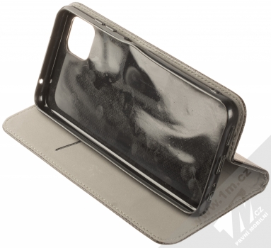 1Mcz Magnet Book Color flipové pouzdro pro Samsung Galaxy A22 5G černá (black) stojánek