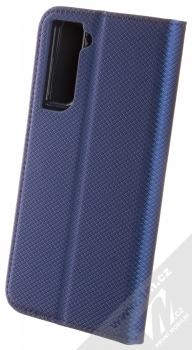 1Mcz Magnet Book Color flipové pouzdro pro Samsung Galaxy S21 tmavě modrá (dark blue) zezadu