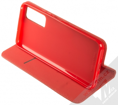 1Mcz Magnet Book Color flipové pouzdro pro Vivo Y52 5G, Y72 5G červená (red) stojánek