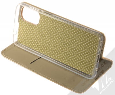 1Mcz Magnet Book flipové pouzdro pro Motorola Moto G22 4G zlatá (gold) stojánek
