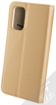 1Mcz Magnet Book flipové pouzdro pro Samsung Galaxy A13 4G zlatá (gold) zezadu