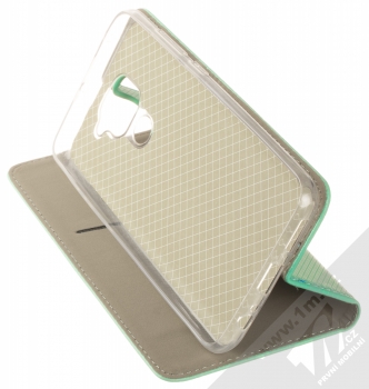 1Mcz Magnet Book flipové pouzdro pro Xiaomi Redmi Note 9 mátově zelená (mint green) stojánek