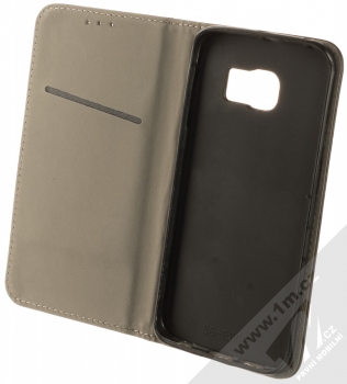 1Mcz Magnetic Book Color flipové pouzdro pro Samsung Galaxy S6 Edge černá (black) otevřené