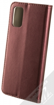 1Mcz Magnetic Book flipové pouzdro pro Samsung Galaxy A03s tmavě červená (dark red) zezadu