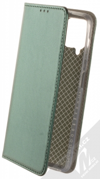 1Mcz Magnetic Book flipové pouzdro pro Samsung Galaxy A22, Galaxy M22, Galaxy M32 tmavě zelená (dark green)