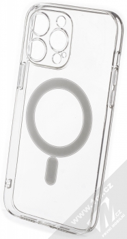 1Mcz MagSilicone Skinny TPU ochranný kryt s MagSafe pro Apple iPhone 14 Pro Max průhledná (transparent)