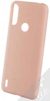 1Mcz Matt TPU ochranný silikonový kryt pro Motorola Moto E7 Power, Moto E7i Power světle růžová (powder pink)