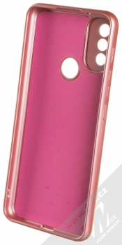 1Mcz Metallic TPU ochranný kryt pro Motorola Moto E20 růžová (pink) zepředu