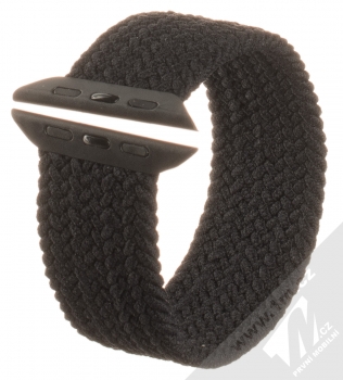 1Mcz Pletený navlékací řemínek délky L pro Apple Watch 42mm, Watch 44mm černá (black)