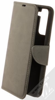 1Mcz Porter Book flipové pouzdro pro Samsung Galaxy S21 Plus šedá (grey)