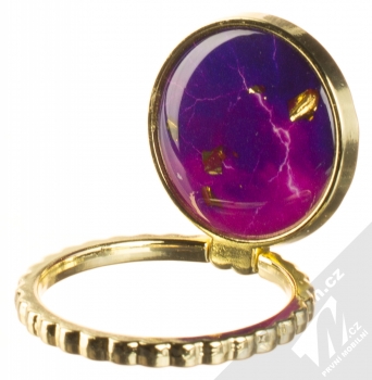 1Mcz Ring Emblém Blesky držák na prst fialová (purple) držák