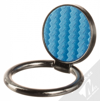 1Mcz Ring Karbon držák na prst černá modrá (black blue) držák