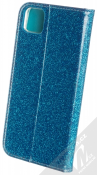1Mcz Shining Book třpytivé flipové pouzdro pro Huawei Y5p, Honor 9S modrá (blue) zezadu