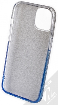 1Mcz Shining Duo TPU třpytivý ochranný kryt pro Apple iPhone 13 stříbrná modrá (silver blue) zepředu