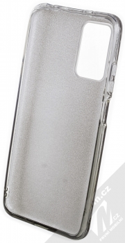 1Mcz Shining Duo TPU třpytivý ochranný kryt pro Xiaomi Redmi 10 stříbrná černá (silver black) zepředu