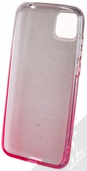 1Mcz Shining Duo TPU třpytivý ochranný kryt pro Huawei Y5p, Honor 9S stříbrná růžová (silver pink) zepředu