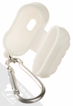 1Mcz Silicone Armor silikonové pouzdro pro sluchátka Apple AirPods bílá (white) otevřené