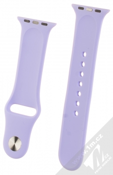 1Mcz Silikonový sportovní řemínek pro Apple Watch 38mm, Watch 40mm šeříkově fialová (lilac) zezadu