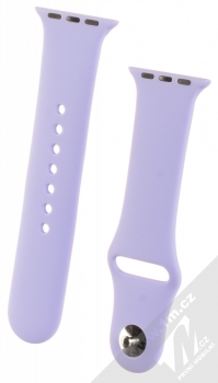 1Mcz Silikonový sportovní řemínek pro Apple Watch 38mm, Watch 40mm šeříkově fialová (lilac)