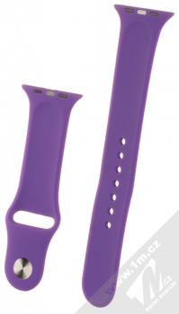 1Mcz Silikonový sportovní řemínek pro Apple Watch 42mm, Watch 44mm fialová (violet) zezadu