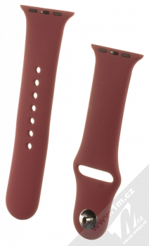 1Mcz Silikonový sportovní řemínek pro Apple Watch 38mm, Watch 40mm, Watch 41mm burgundská červená (burgundy red)